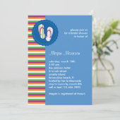 ビーチサンダルブライダルシャワー招待 招待状 (スタンド正面)