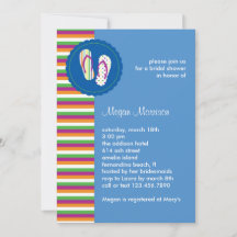 ビーチサンダルブライダルシャワー招待