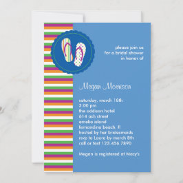 ビーチサンダルブライダルシャワー招待 招待状