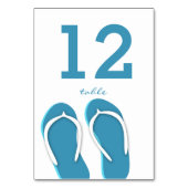 ビーチサンダルブルーテーブル番号カード テーブルナンバー (正面)