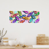 ビーチサンダルポップ・アートのアートポスター、プリント ポスター (キッチン)