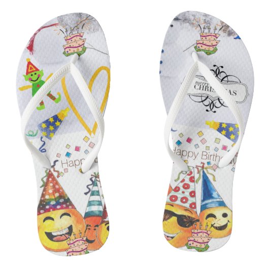 ビーチサンダルメリークリスマスハッピーバースデー ビーチサンダル (ソール)