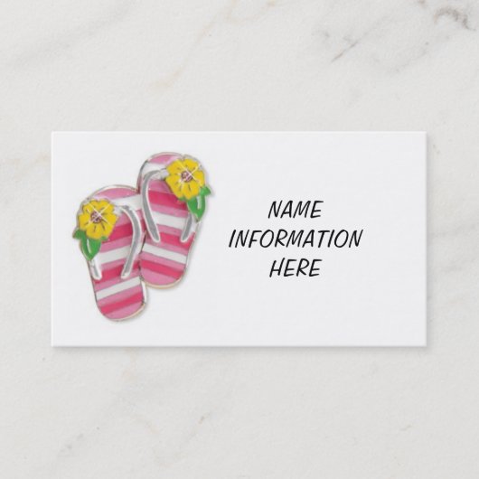 ビーチサンダル名刺 名刺 (正面)