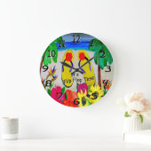 ビーチサンダル島の時間壁の時計。 ラージ壁時計 (ホーム)