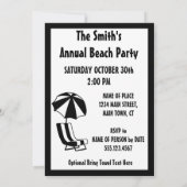 ビーチサンダル必須招待状 招待状 (裏面)