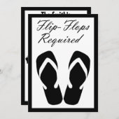 ビーチサンダル必須招待状 招待状 (正面/裏面)