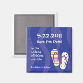 ビーチサンダル日付マグネットの保存 マグネット (正面/裏面)