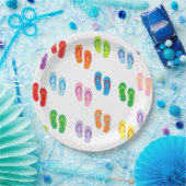 "ビーチサンダル"の紙皿 ペーパープレート (パーティー)