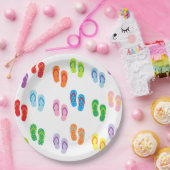 "ビーチサンダル"の紙皿 ペーパープレート (パーティー)