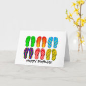 ビーチサンダル カード (黄色い花)