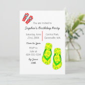 ビーチサンダル サマー バースデー パーティー 招待状 (スタンド正面)