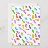 ビーチサンダル サマー バースデー パーティー 招待状 (裏面)