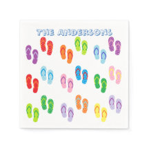 「ビーチサンダル」パーソナライズされた紙