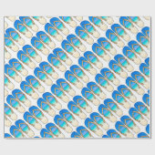 ビーチサンダル-ビーチ ラッピングペーパー (フラット)