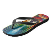 ビーチサンダル.ユニークカラフル花床表示 ビーチサンダル (アングル)