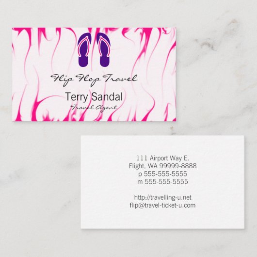 ビーチサンダル 名刺 (正面/裏面)