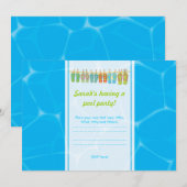 ビーチサンダル 招待状 (正面/裏面)