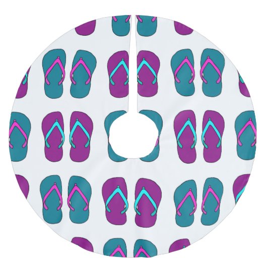 ビーチサンダル：明るい白ヴィンテージ。 ブラッシュドポリエステルツリースカート (正面)