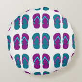 ビーチサンダル:明るい白ヴィンテージ。 ラウンドクッション (裏面)