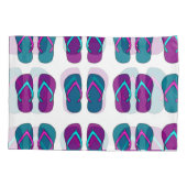 ビーチサンダル：明るい白ヴィンテージ。 枕カバー (裏面)