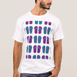 ビーチサンダル:明るい白ヴィンテージ。 Tシャツ