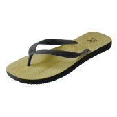 ビーチサンダル – 竹ボードとイニシャル (アングル)