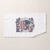 ビーチサンダル 自由 愛国 サマーTシャツ デザイン_1 ハンドタオル (ハンドタオル)