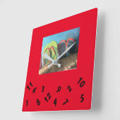 ***ビーチサンダル***角壁時計 スクエア壁時計 (傾斜)