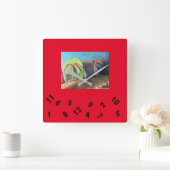 ***ビーチサンダル***角壁時計 スクエア壁時計 (ホーム)