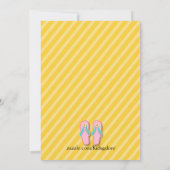 ビーチサンダル 誕生日パーティー招待状 招待状 (裏面)