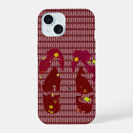 ビーチサンダル iPhone 15ケース (裏面)