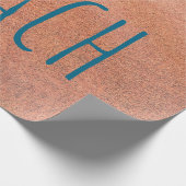 ビーチサンディショレリンブルー海ウェーブコースタル ラッピングペーパー (角)