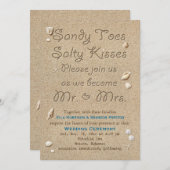 ビーチサンディトゥーズサルティキス結婚式招待状 招待状 (正面/裏面)