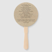 ビーチサンディトゥーズサルティキス結婚式 プログラムファン ハンドファン (裏面)