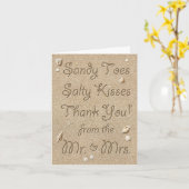 ビーチサンディートゥーソルティキスサンキューカード カード (黄色い花)