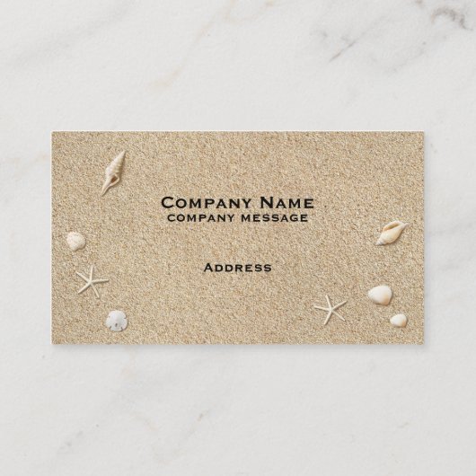 ビーチサンドアンドシーシェルズ名刺 名刺 (裏面)