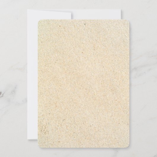 ビーチサンドキャッスルウェディング返信カード 招待状 (裏面)