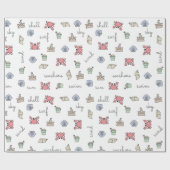 ビーチサンドキャッスルカニシェルペールキッドベビー ラッピングペーパー (フラット)