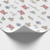 ビーチサンドキャッスルカニシェルペールキッドベビー ラッピングペーパー (角)