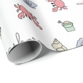 ビーチサンドキャッスルカニシェルペールキッドベビー ラッピングペーパー (ロールコーナー)