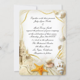 ビーチサンドキャッスル結婚式招待状 招待状
