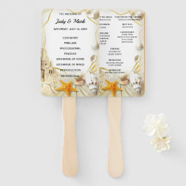 ビーチサンドキャッスル結婚式 プログラムファン ハンドファン