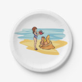ビーチサンドキャッスル ペーパープレート (正面)