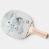 ビーチサンドシーコラージュとイニシャル 卓球ラケット (横)