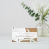 ビーチサンドシーシェルシンプルズの名刺テンプレート 名刺 (スタンド正面)