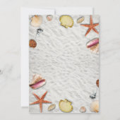 ビーチサンドシーシェルスバースデーパーティー 招待状 (裏面)