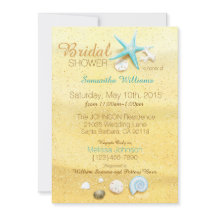 ビーチサンドシーシェルビーチブライダルシャワー