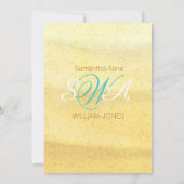 ビーチサンドシーシェルビーチブライダルシャワー 招待状 (裏面)