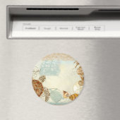 ビーチサンドシーショアコラージタートルシーホースシェル マグネット (インサイチュ (食洗機))