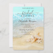 ビーチサンドシーシーシェルズブライダルシャワー 招待状 (正面)